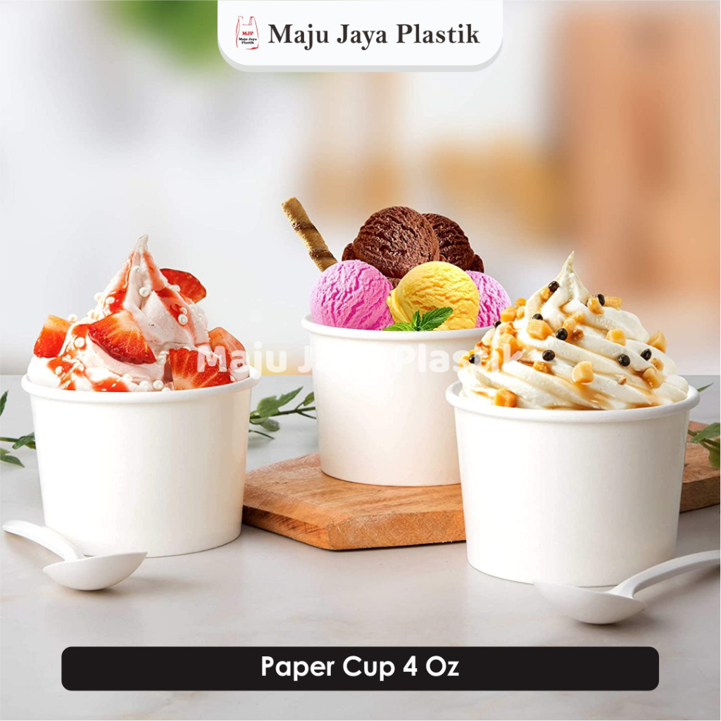Jual (50PCS) Paper Cup 4oz Tebal Gelas + Tutup Per Pack Kertas Ice ...