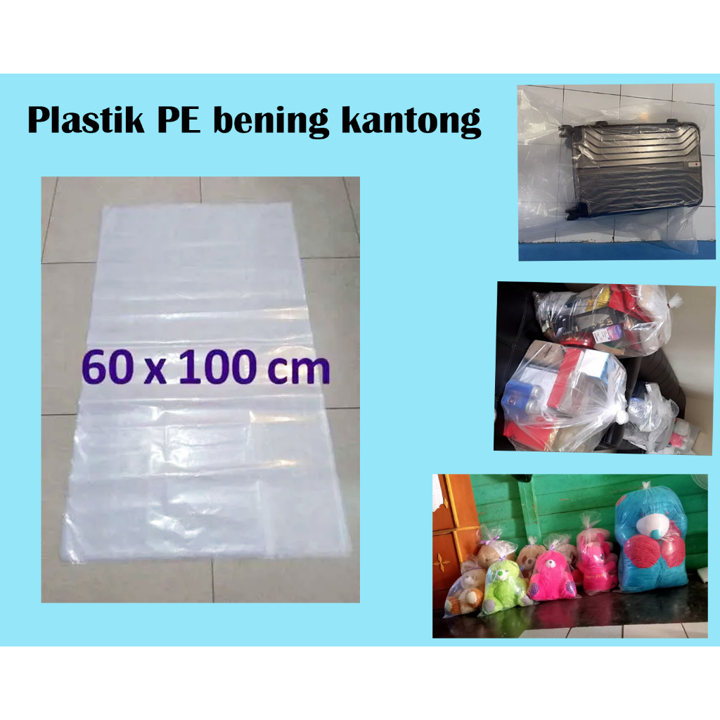 Jual Plastik Pe Bening Jumbo Pembungkus 100 X 60cm Kantong Plastik