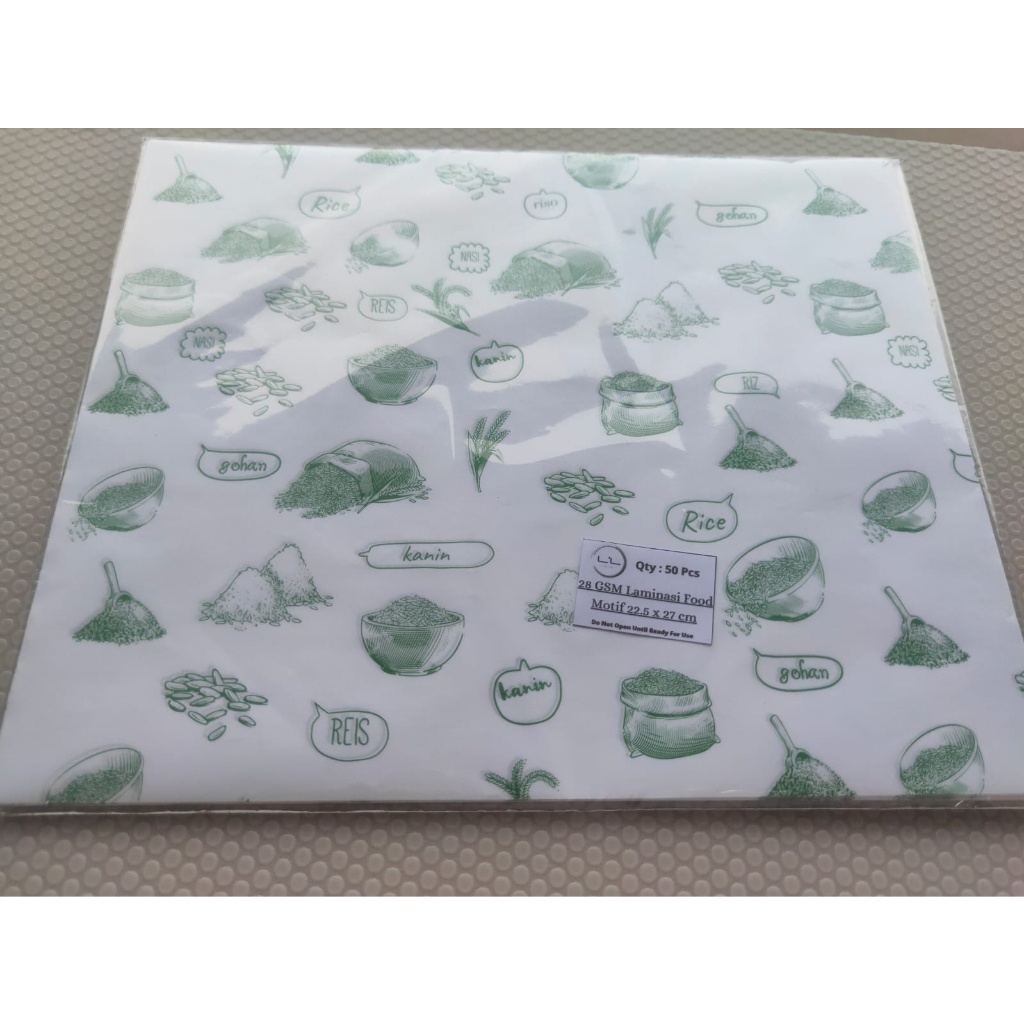 Jual Kertas Nasi, kertas kebab, kertas buger, kertas roti Motif-50 ...