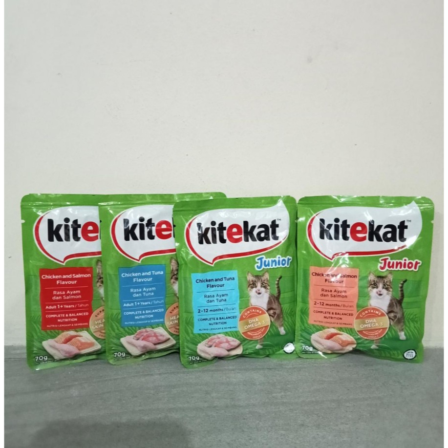 Jual KITEKAT Pouch Kitten and Adult 70Gr Makanan Basah Kucing Wet Cat