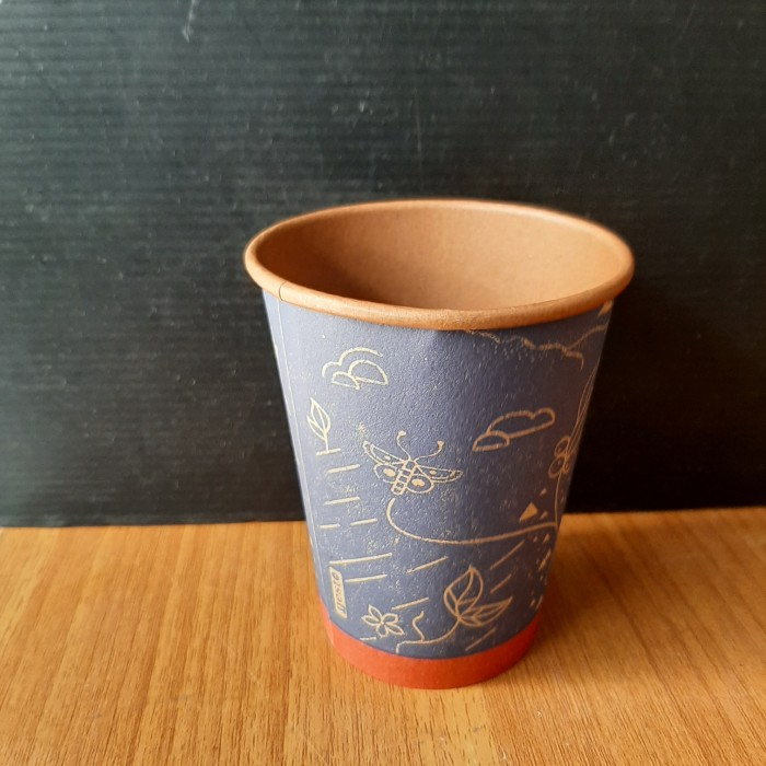 Jual Papercup 8oz isi 50 Pcs, Gelas Kopi Motif Coklat, Paper cup Coklat ...