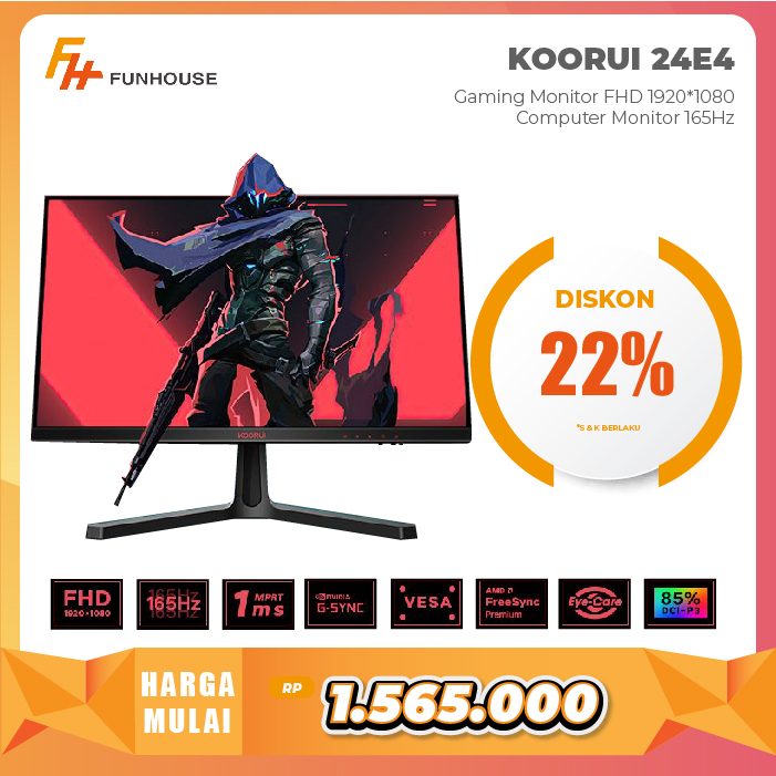 Jual KOORUI E Inch Gaming Monitor FHD Computer Monitor Hz Shopee Indonesia