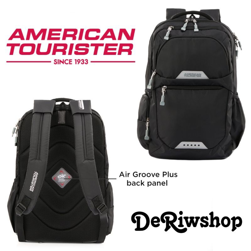 Jual American Tourister Brett BTS Backpack Black Shopee Indonesia