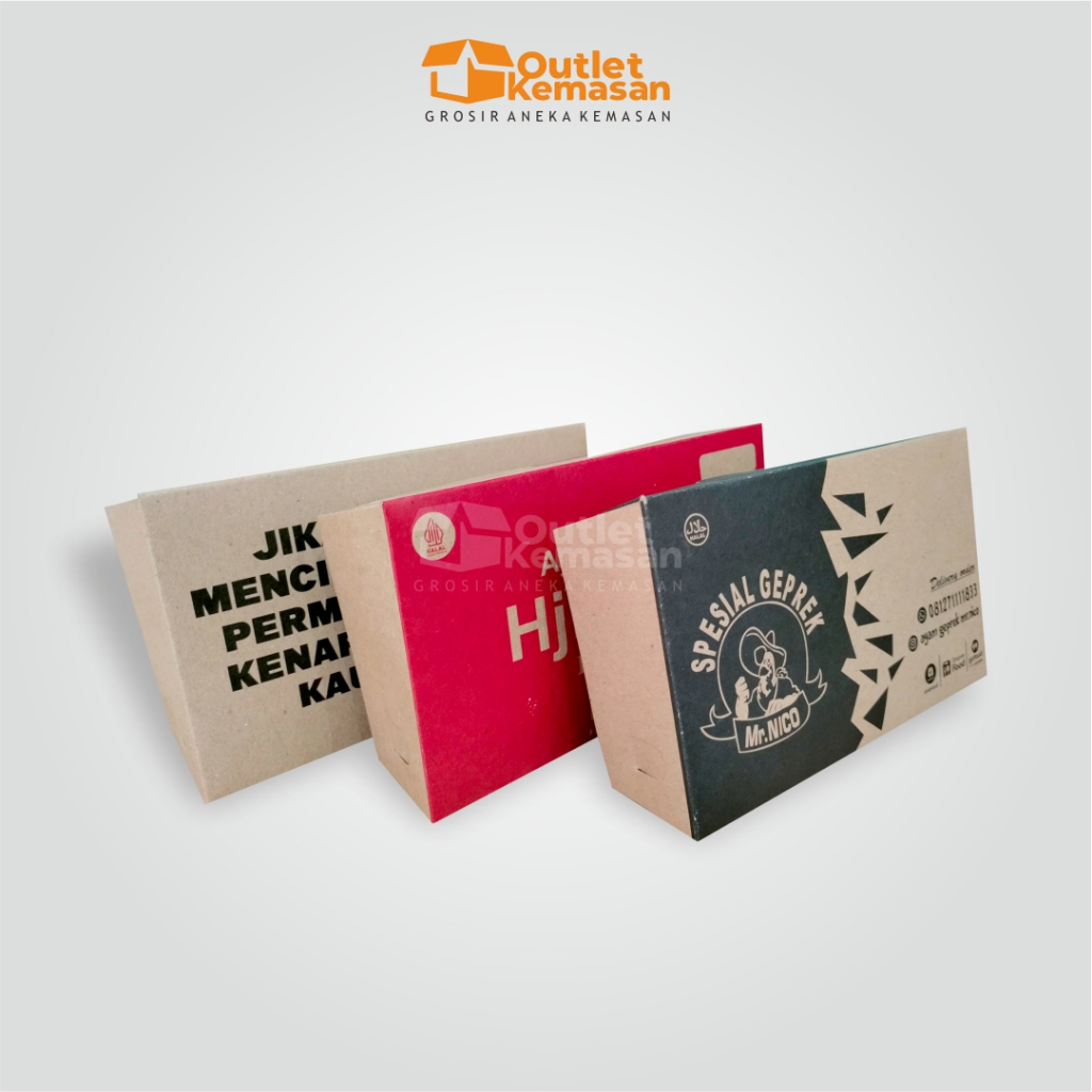 Jual LUNCH BOX L CETAK LUNCH BOX KRAFT CETAK LUNCH BOX BRANDING