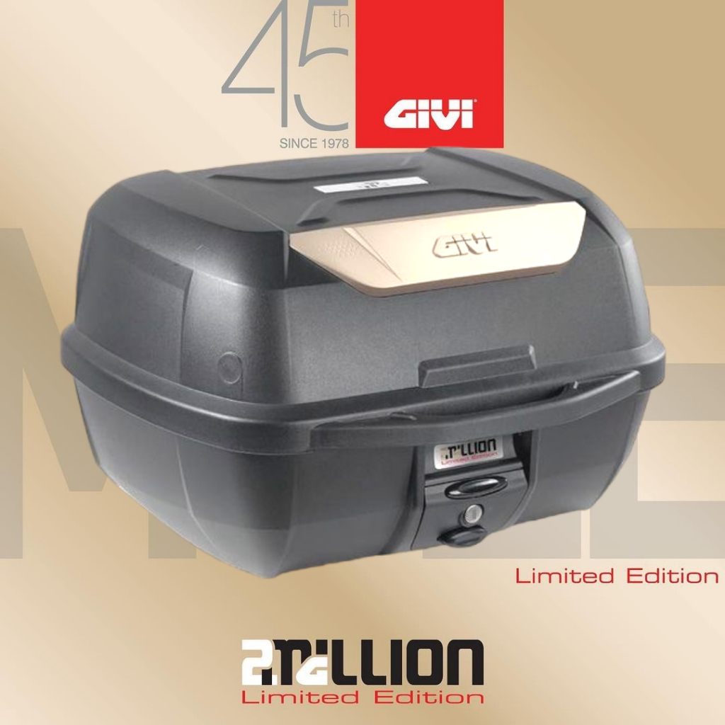 Jual Box Motor GIVI E43 GOLD Limited Edition Top Box 2 Helm Full Face ...