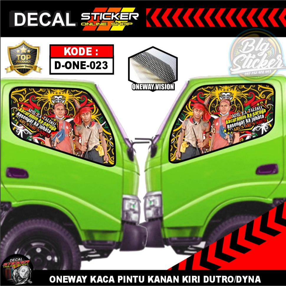 Jual STIKER ONEWAY VISION TRUCK DYNA DUTRO DECAL PRINT VARIASI CUSTOM