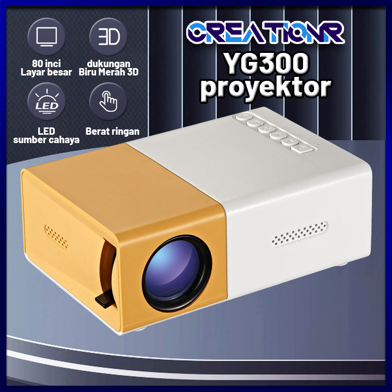 Jual Mini Proyektor /smart proyektor /YG-300 LCD Portable Projector ...