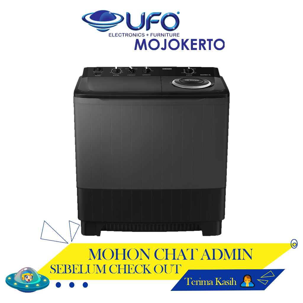 Jual Mesin Cuci Samsung 16 Kg Twin Tub Dengan Power Storm & Air Turbo ...