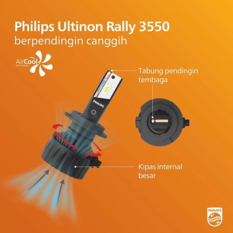 Jual Lampu Mobil LED H4 H7 H11 HB3 HB4 HIR2 PHILIPS Ultinon Rally 3550 ...
