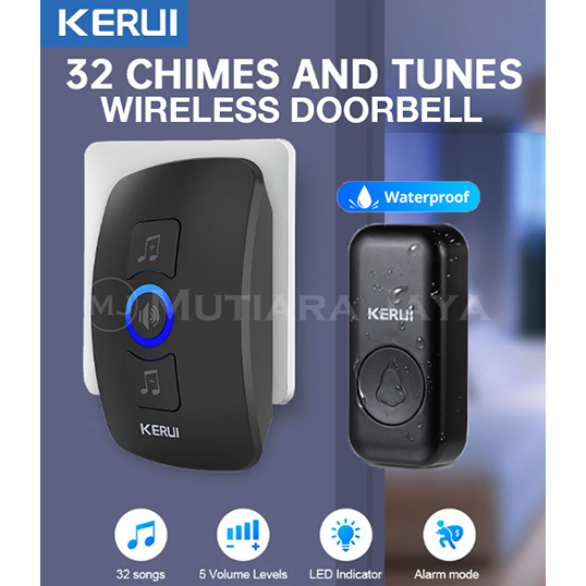 Jual Kerui M525 Wireless Bel Pintu Doorbell Waterproof LED | Shopee ...