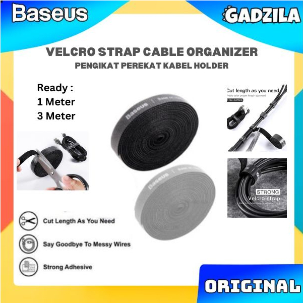 Jual Baseus Velco Strap Cable Organizer Pengikat Perekat Kabel Holder