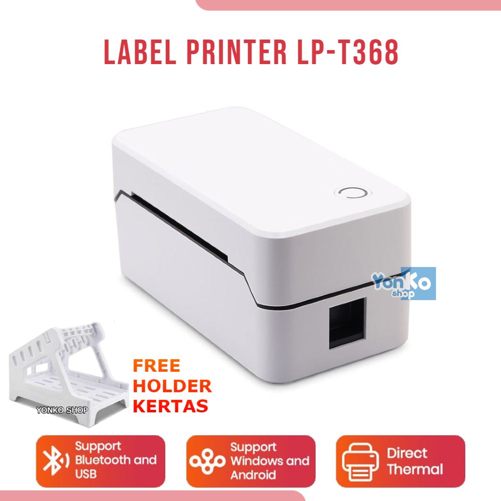 Jual Label Printer IWARE LPT368 USB Bluetooth Barcode Printer Sticker
