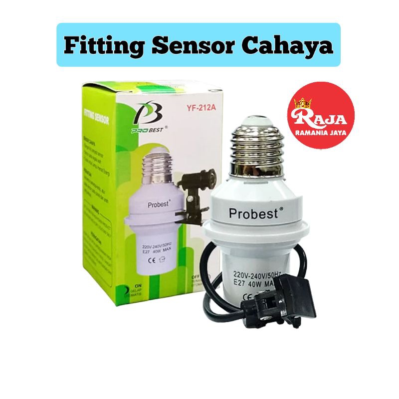 Jual Fitting Lampu Sensor Cahaya Otomatis Siang Malam ON OFF Probest ...