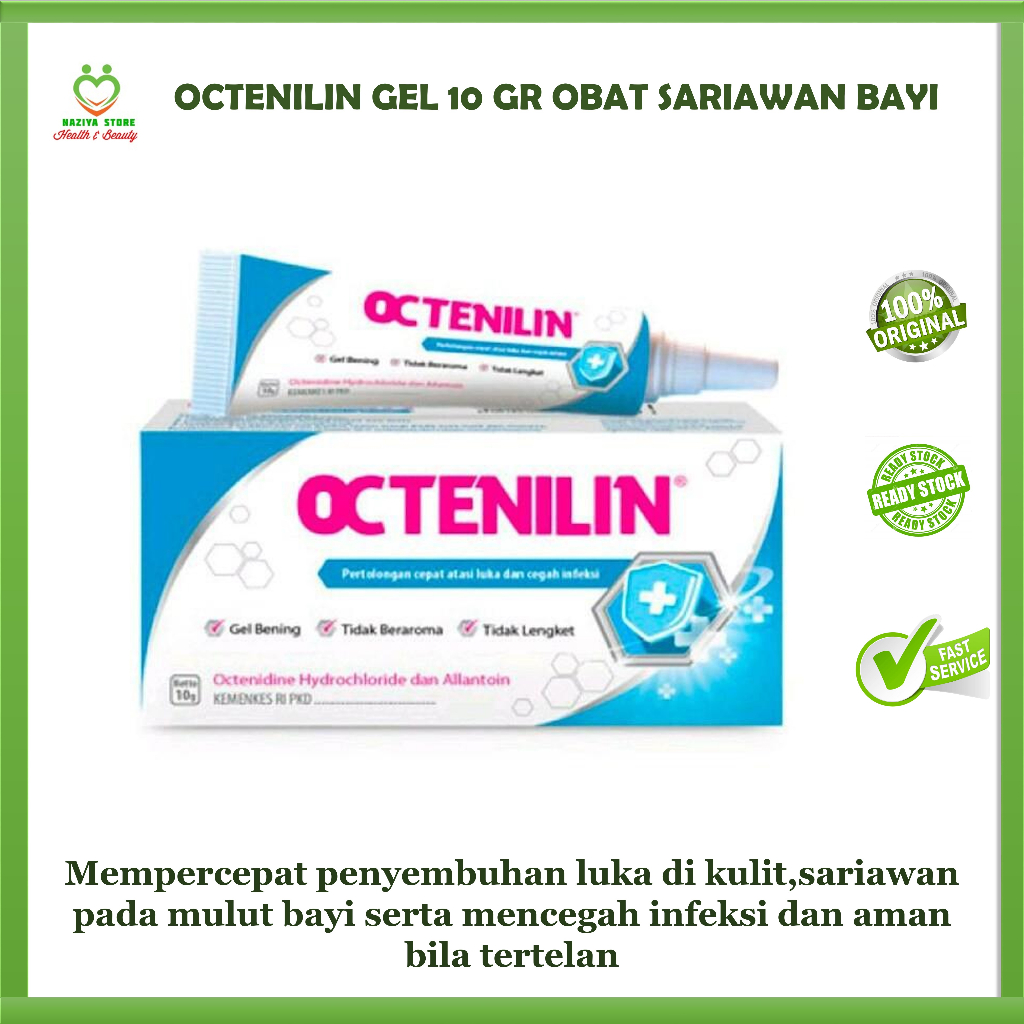 Jual Obat Sariawan Bayi atau Anak anak luka Lecet Antiseptik OCTENILIN GEL 10 GR Shopee
