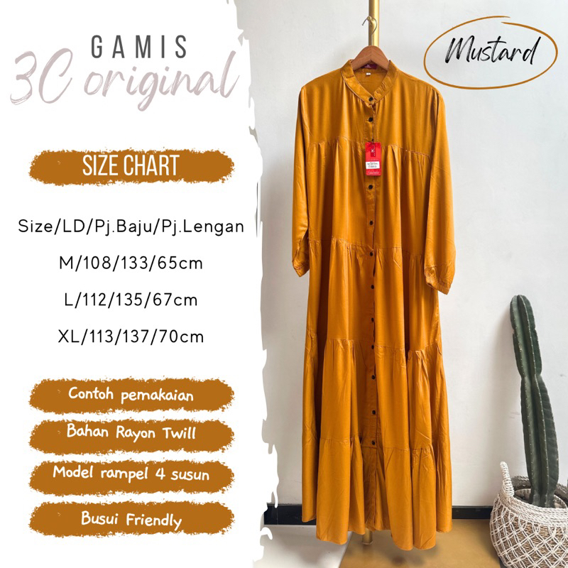 Jual GAMIS 3C REMPEL 4 SUSUN | ershopbranded | Shopee Indonesia