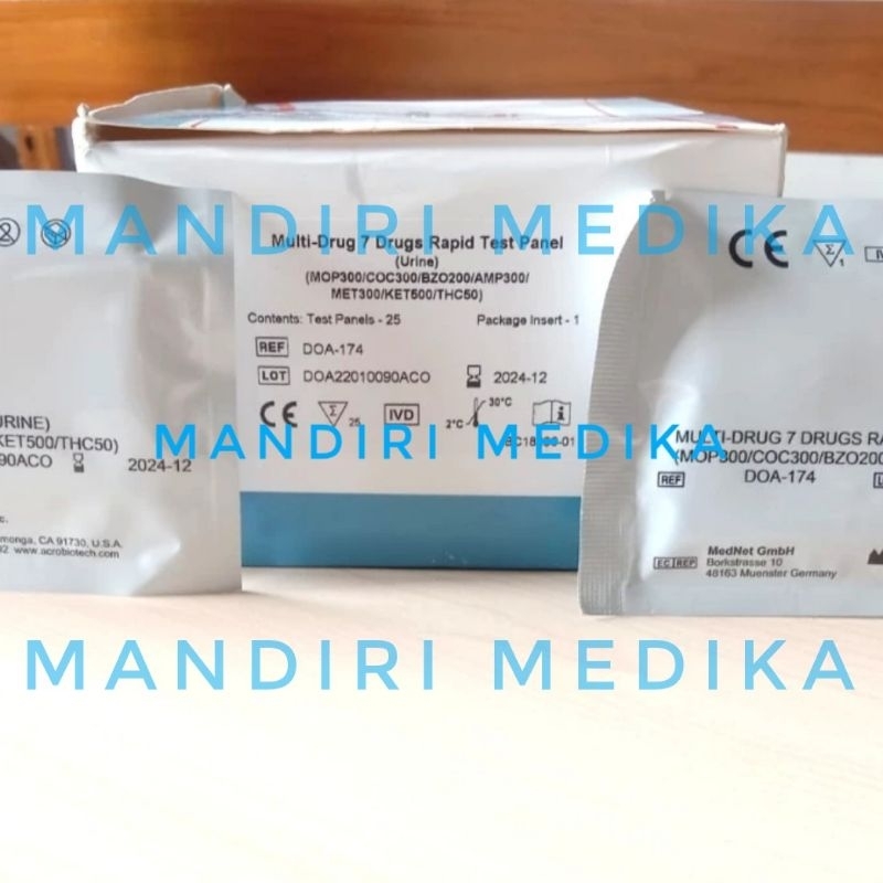 Jual Tes Narkotika Multi Drug Test 7 Parameter Isi 25 Original Basechek ...