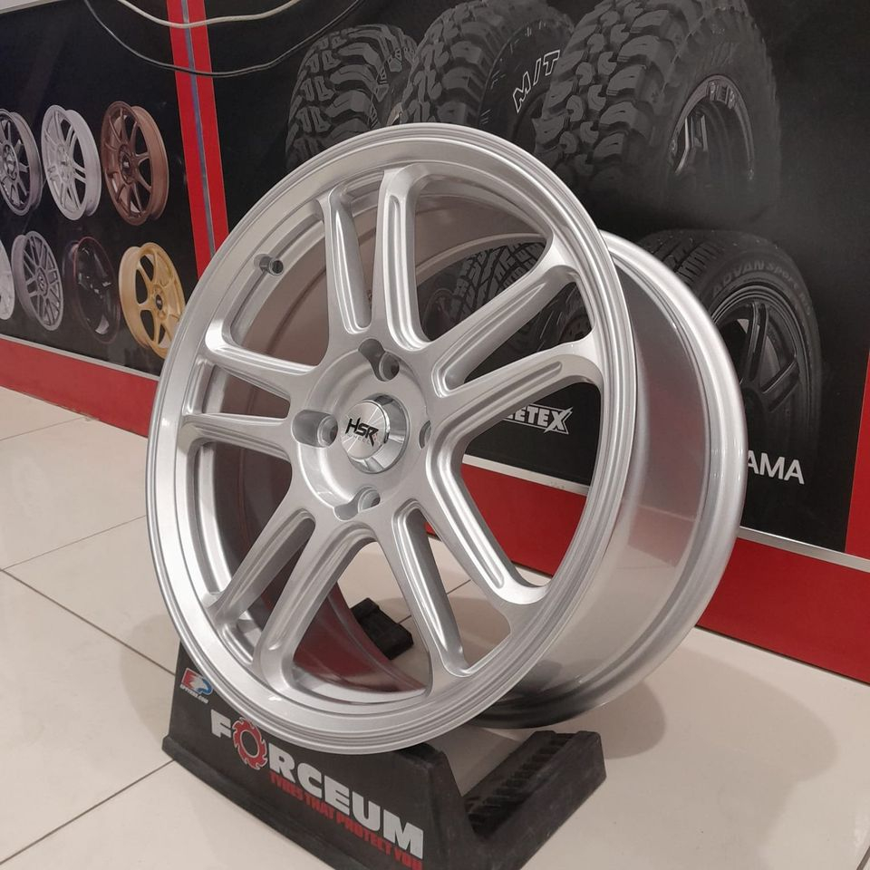 Jual HSR NX SPO VELG RACING R17 LEBAR 7,5 RATA BODY HOLE 4X114 SILVER ...