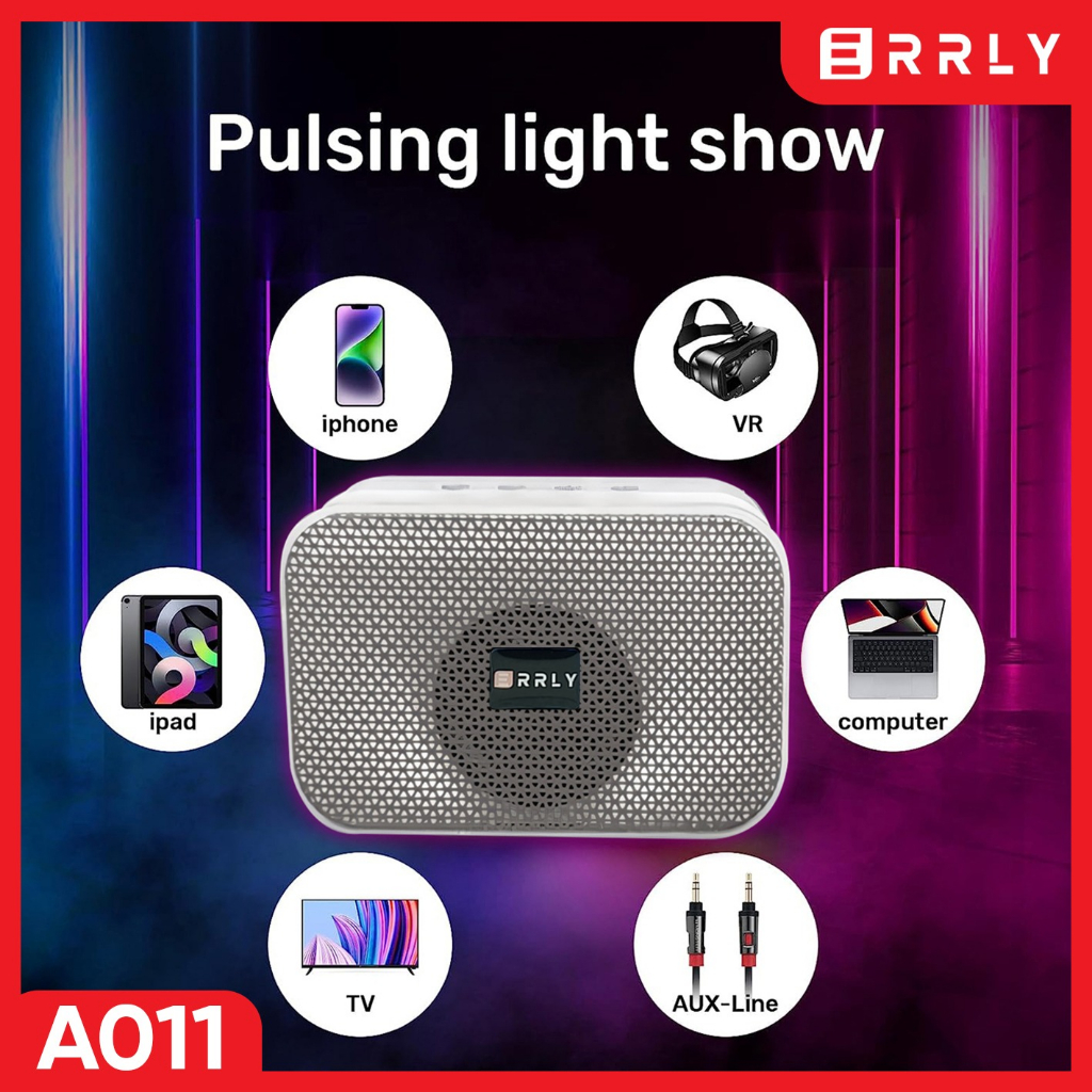 Jual ERRLY A011 Speaker Bluetooth Wireless LED RGB Speker Portable TWS ...