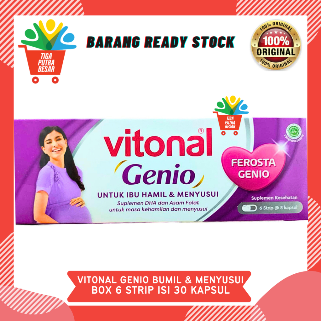 Jual VITONAL GENIO BOX 6 STRIP ISI 30 KAPSUL / EXP APRIL 2026 | Shopee ...