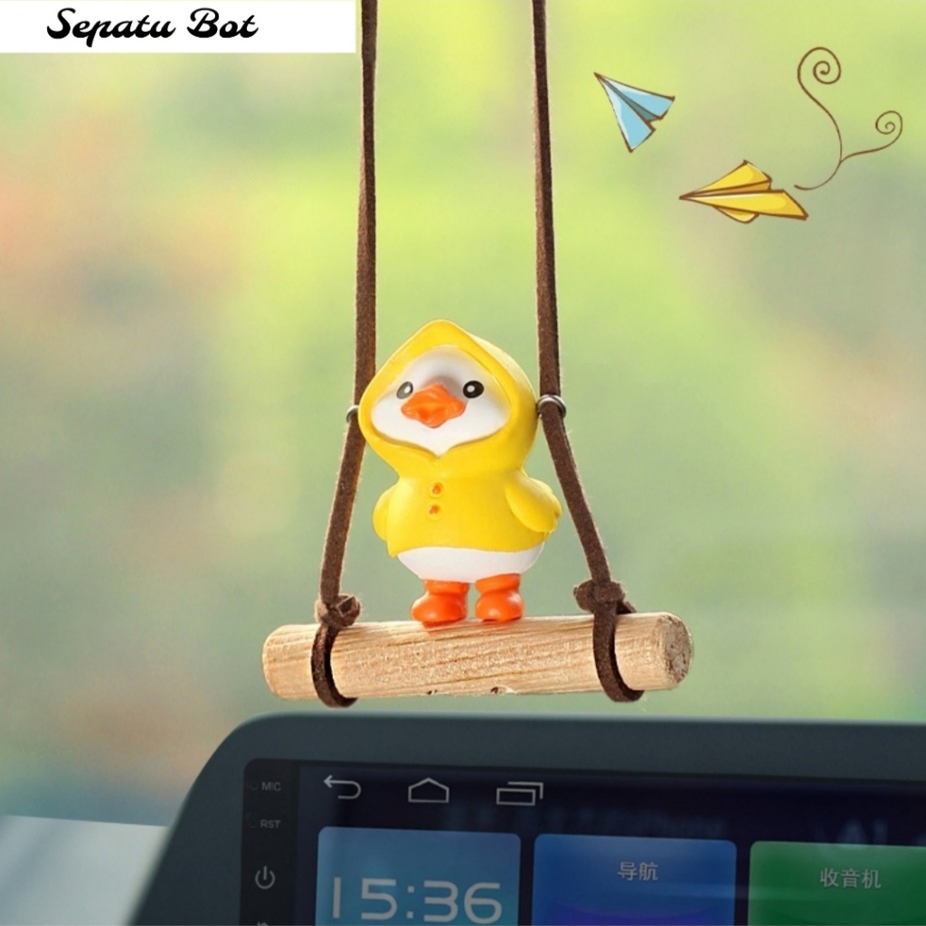 Gantungan Spion Mobil BEBEK AYUNAN lucu dekorasi hiasan interior mobil