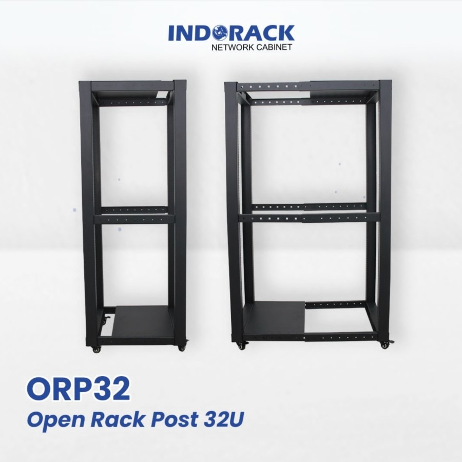 Jual ORP32 Open Rack Post INDORACK Rak Audio Rack Server 32U Depth 600 ...