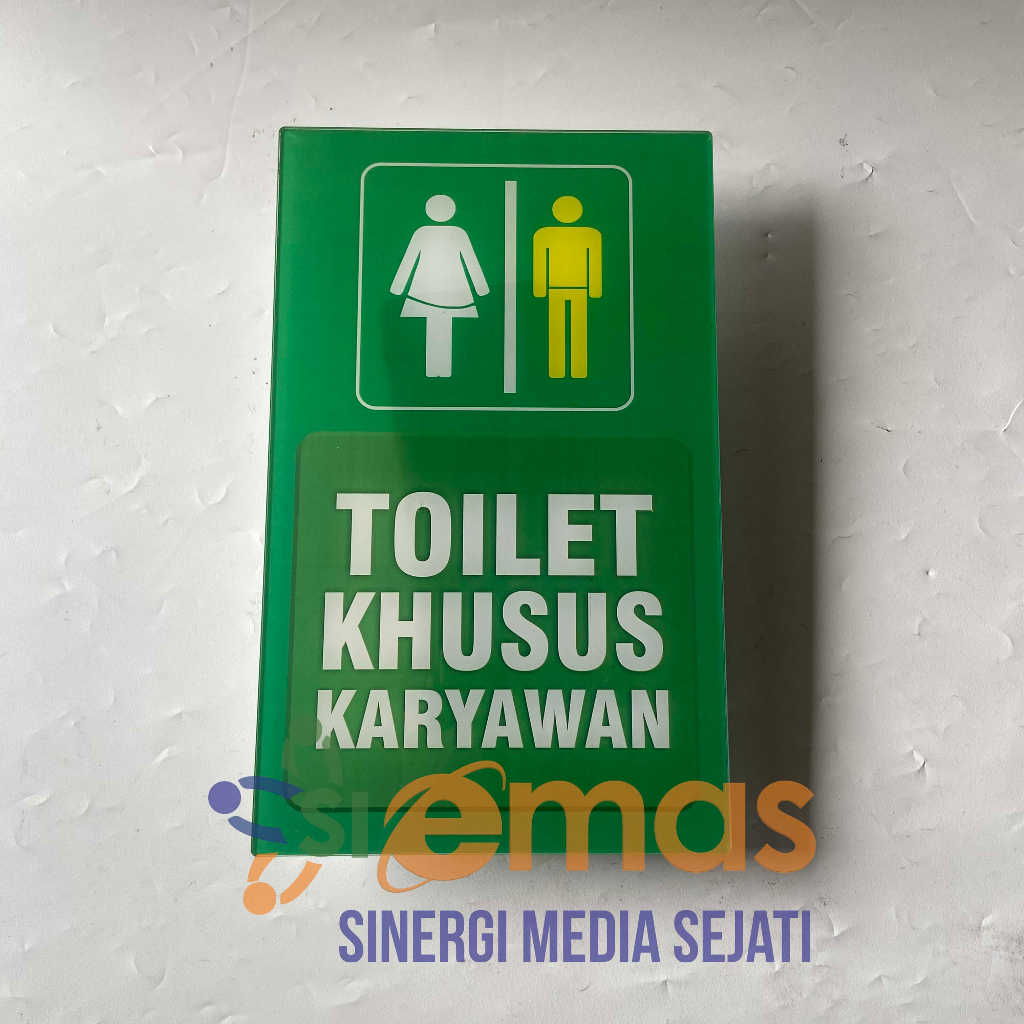 Jual Papan Akrilik Tanda Toilet Khusus Karyawan Akrilik Tanda Toilet