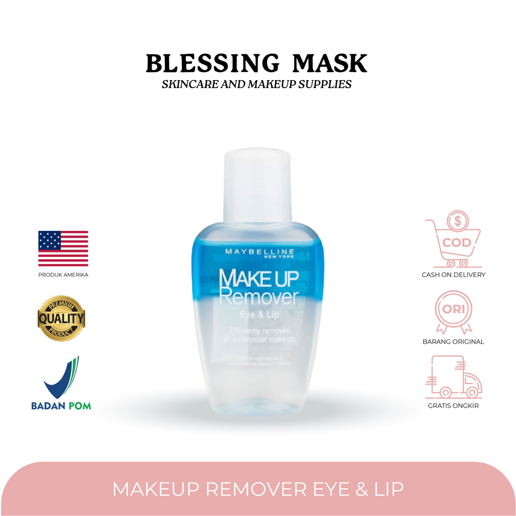 Jual Maybelline Lip & Eye Makeup Remover 40mL (Dengan Formula Lembut