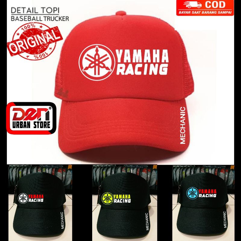 Jual Topi Trucker Jaring logo Yamaha Racing Machanic - Den Urban Store ...