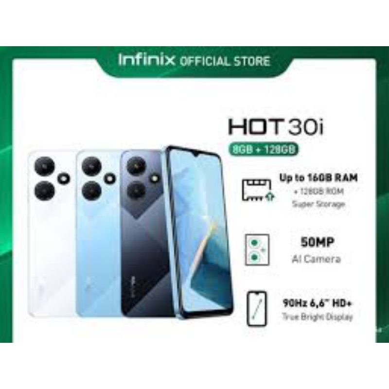 Jual Infinix Hot 30i 8/128 Ram 8gb+8gb 128gb new garansi resmi | Shopee ...