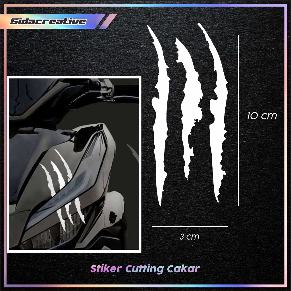 Jual Stiker Cakar Monster Motor & Mobil: Unik, Glossy, dan Tahan Air