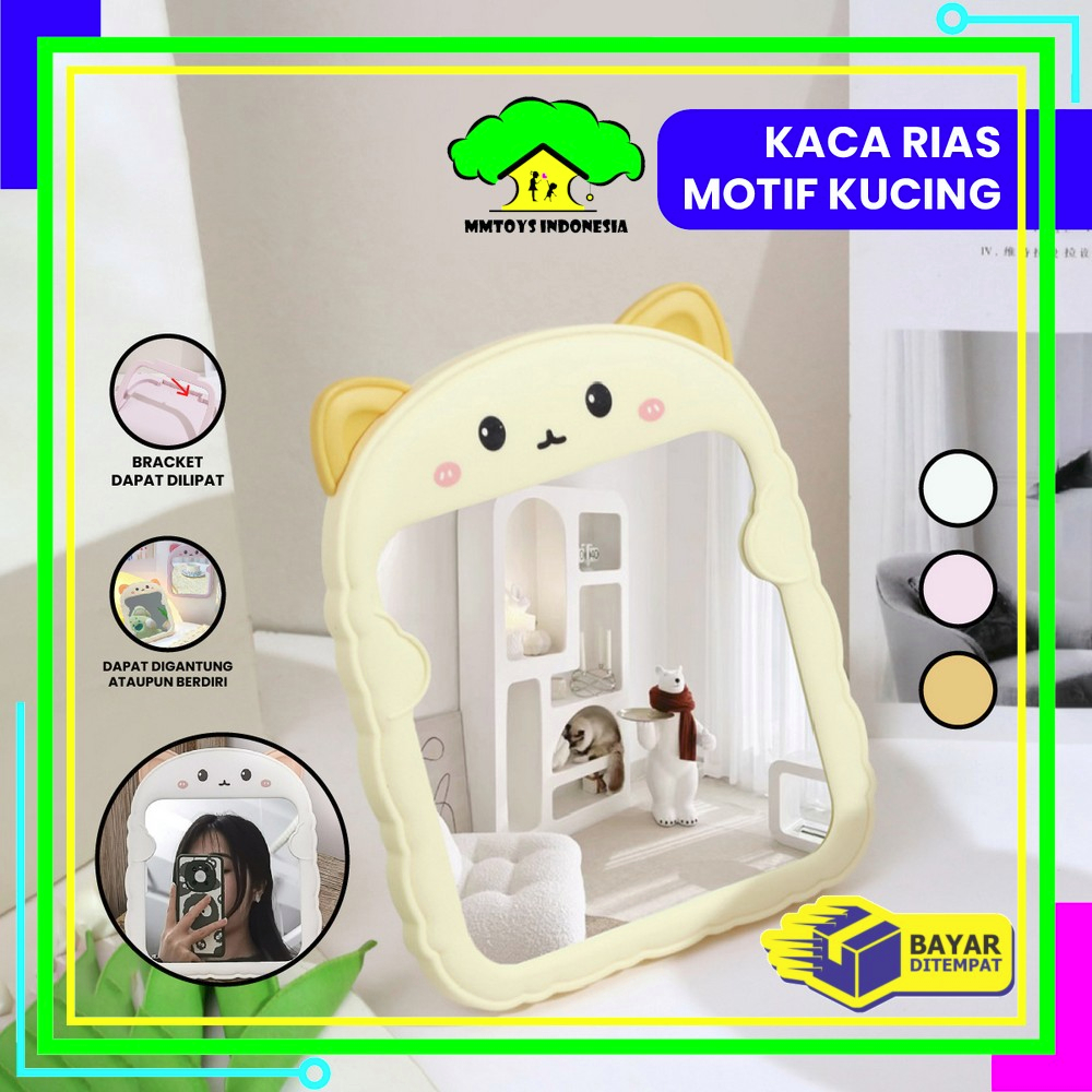 Jual MI-K153 Cermin Meja Rias Bentuk Kucing / Kaca Rias Make Up ...