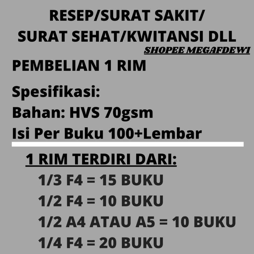 Jual HVS NCR 3PLY | CETAK RESEP PREKURSOR SAKIT SEHAT RUJUKAN ...