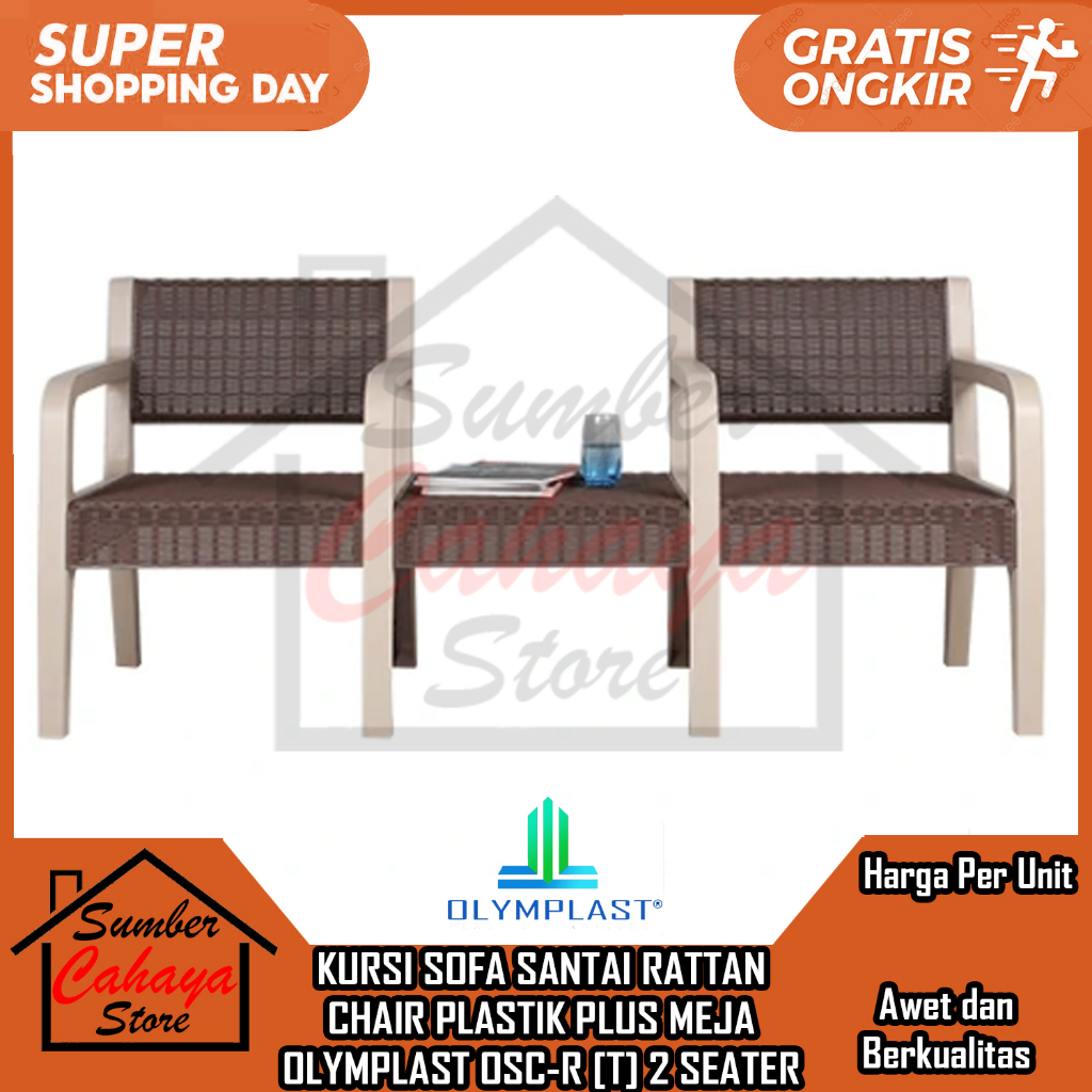 Jual Kargo Kursi Sofa Santai Rattan Chair Plastik Plus Meja Olymplast Osc R T Seater Duduk