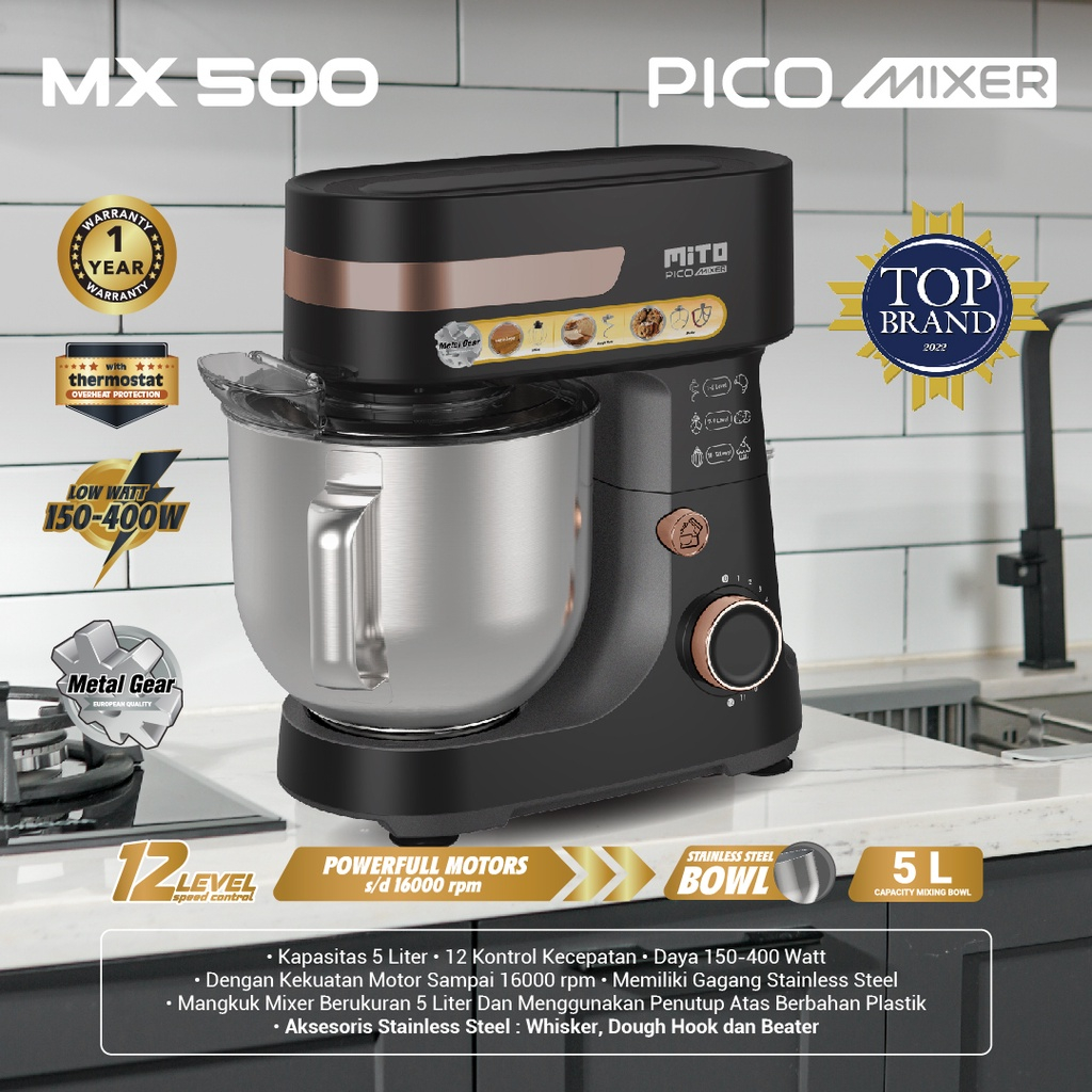 Jual Mixer MITO MX500 Stand Mixer 5 Liter Shopee Indonesia