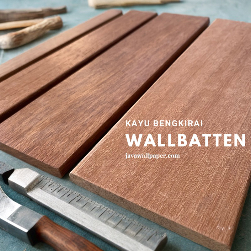 Jual Lis Kayu Bengkirai P100-150cm Dinding Wall Moulding Dinding