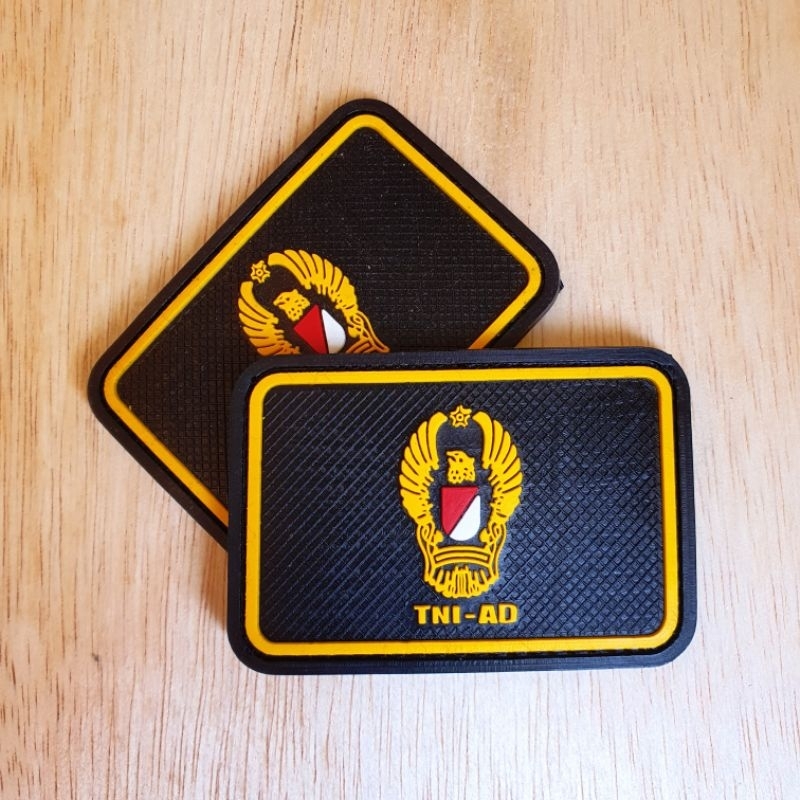 Jual Patch Rubber Logo Ekapaksi Tni Ad Dasar Hitam Tempelan Emblem Karet Velcro Shopee Indonesia