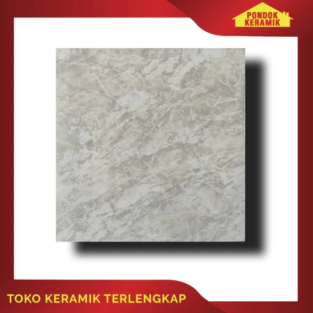 Keramik Lantai Accura 40x40 Hickory Grey Motif Marble