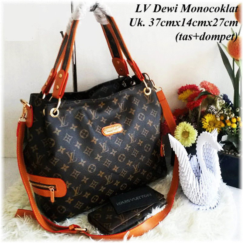 Jual tas selempang tas wanita tas import Terbaru LV PETITE BOITE double  tali Dan dompet