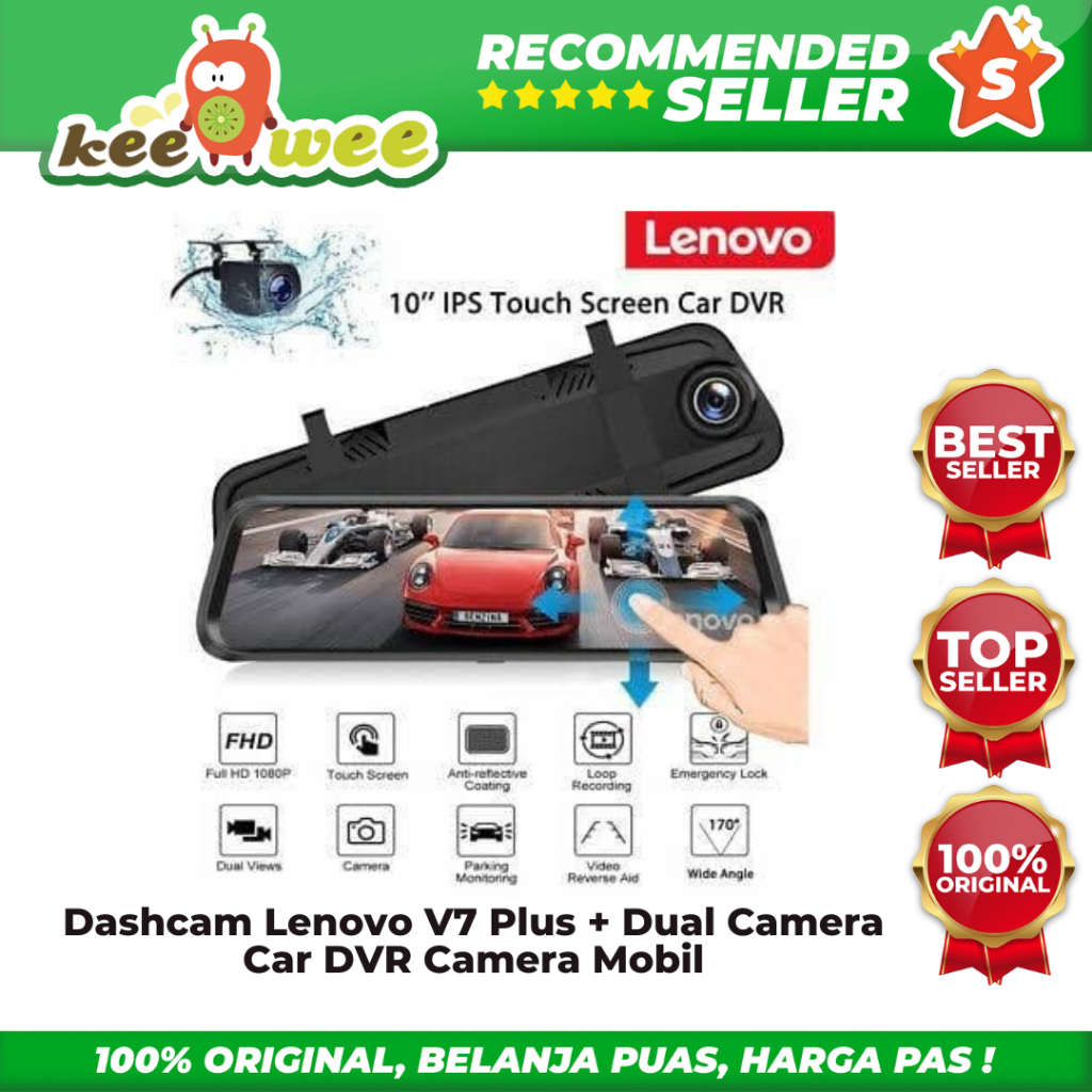 Jual Lenovo V7 AHD Dual Camera Dashcam Car DVR Camera Mobil