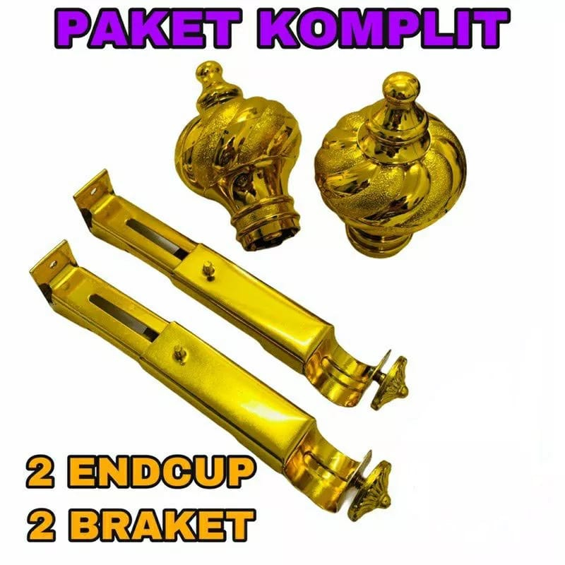 Jual bracket penyangga batang gorden dan encup penutup batang rel ...