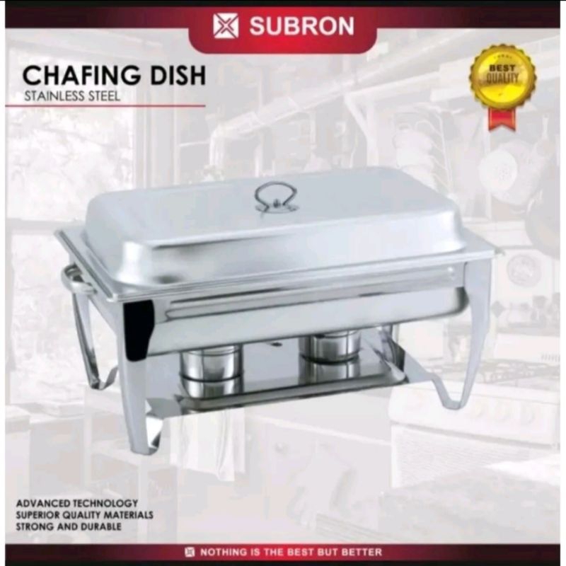 Jual Prasmanan Segi Jumbo SUBRON Kaki Paten 2 Api / Square Chafing Dish ...