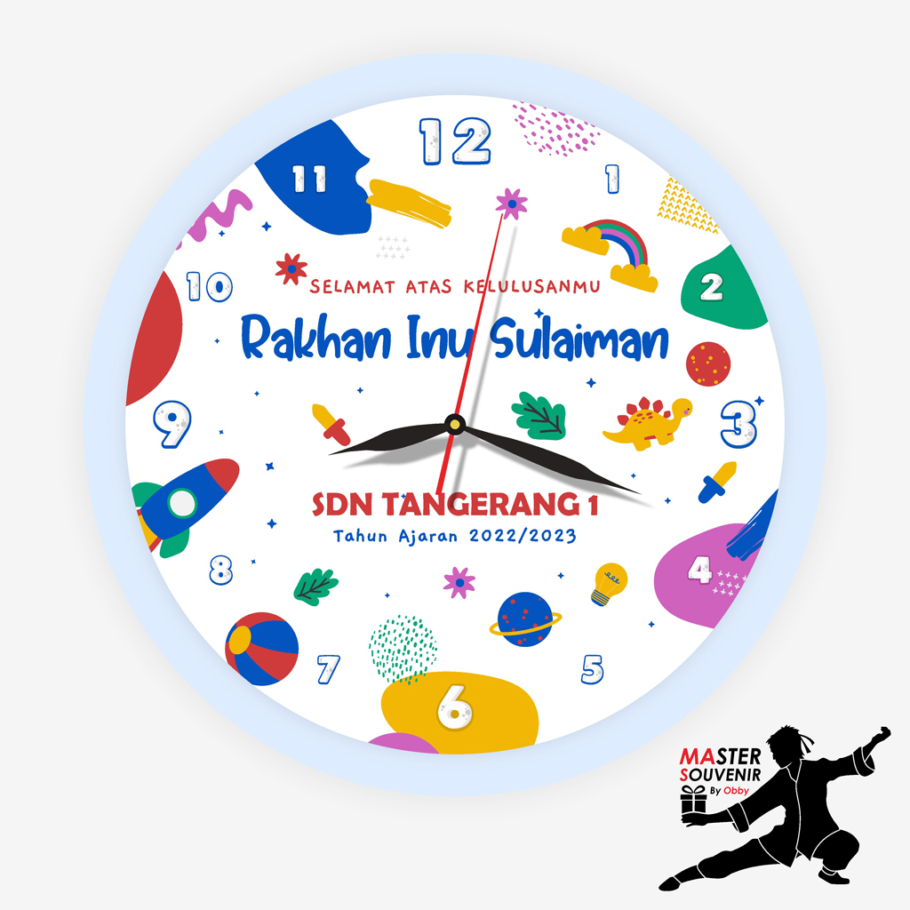 Jual Jam Custom Wisuda Ukuran 10CM (Hadiah Graduation Kelulusan ...