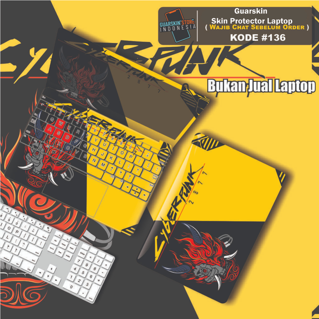 Jual Skin Protector Laptop Full Body Bisa Custom Gambar Suka Suka Kode 136140 FREE Guarskin HP