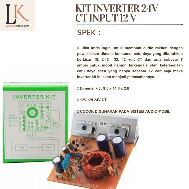 Jual Kit Inverter Volt Ct Input Volt Converter Dc To Ct Bell Bgr V Ke V Ct Shopee