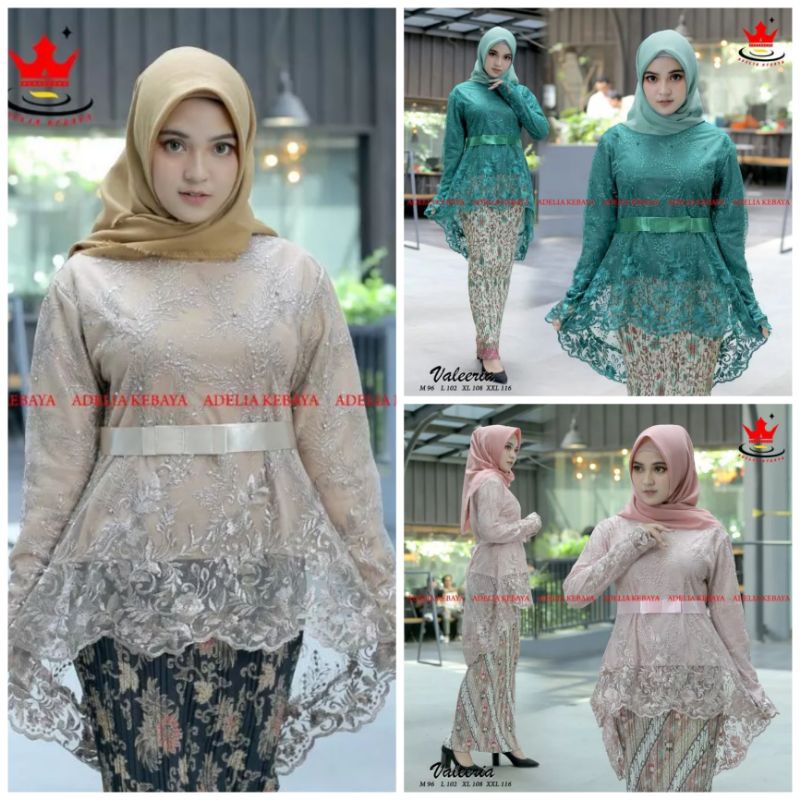 Jual Setelan Baju Kebaya Aurora tille Modern Set kebaya Brukat Modern