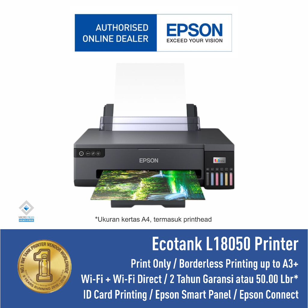 Jual Printer EPSON L18050 L-18050 L 18050 Wifi Foto ID Card A3 ...