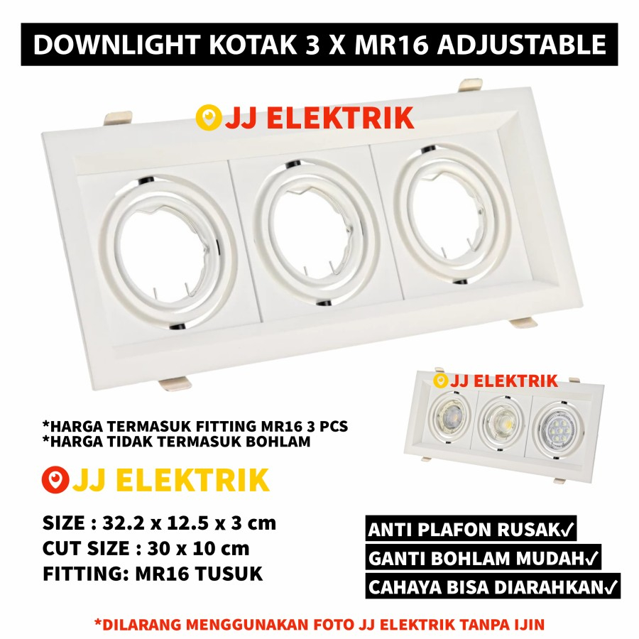 Jual Kap Rumah Lampu Downlight Spot Fitting Spotlight Mr X Kotak