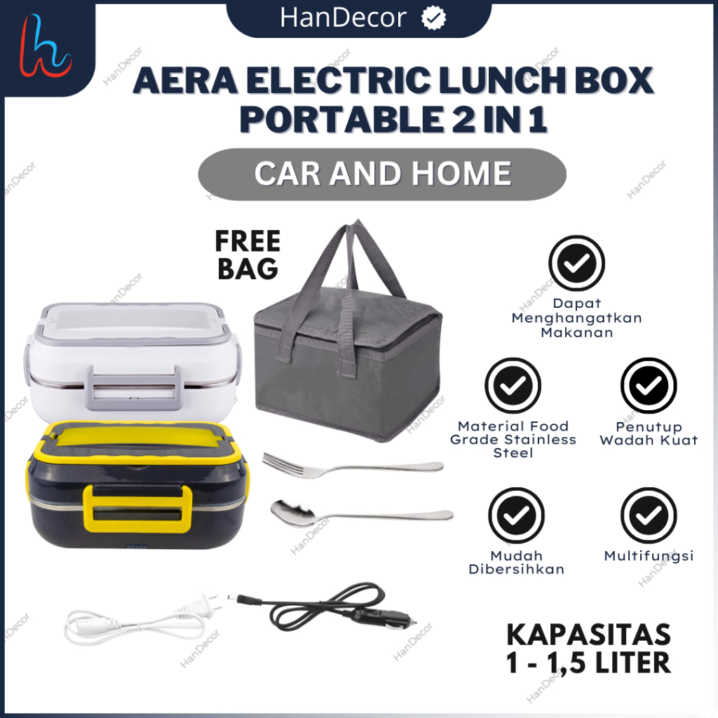 Jual Lunch Box Food Electric Multifungsi Warmer 2 IN 1 | Kotak Nasi