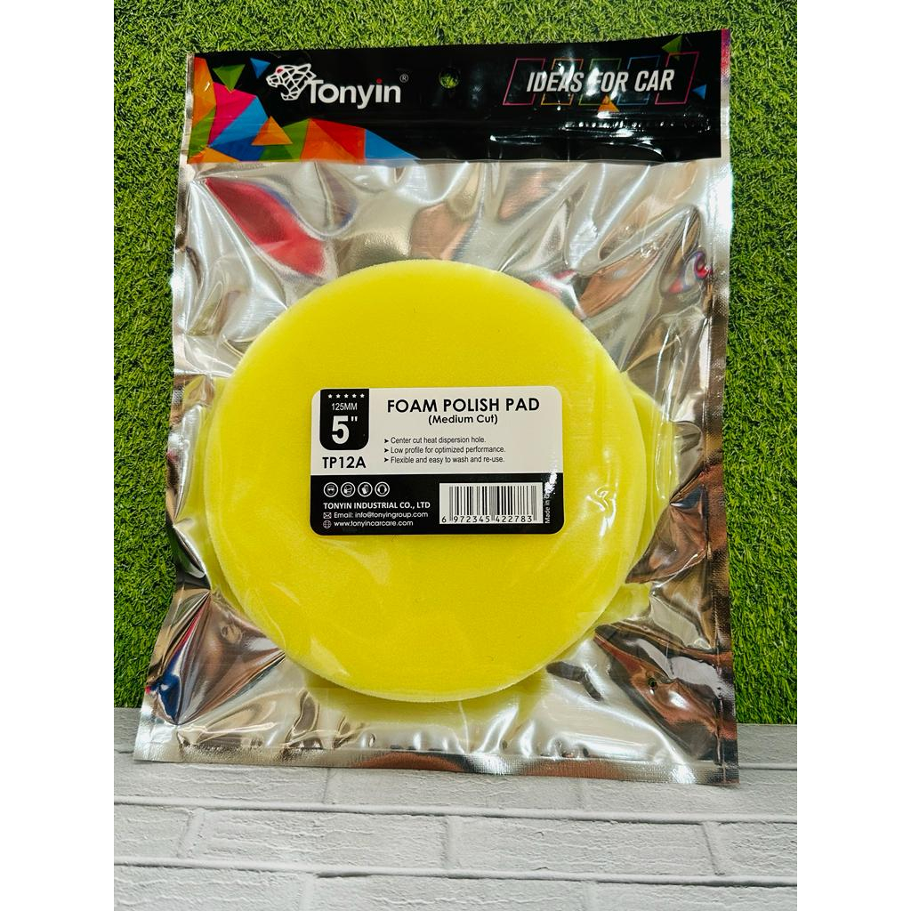 Jual BUSA POLES Foam Polish Pad Medium Cut 5 Inch TONYIN (with Center