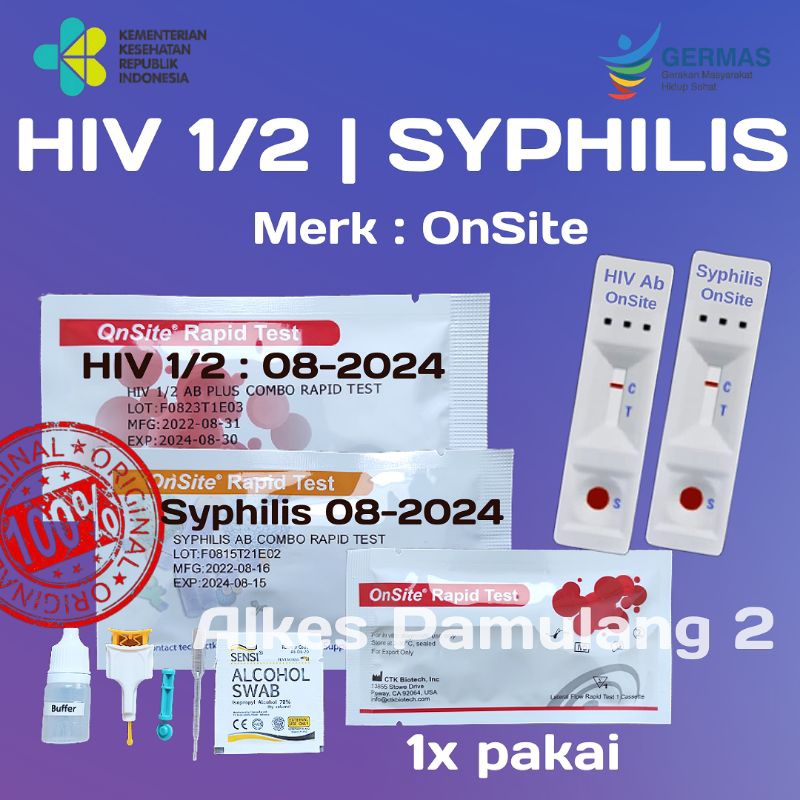 Jual paket murah Tes HIV dan Syphilis isi 2 Set Shopee Indonesia